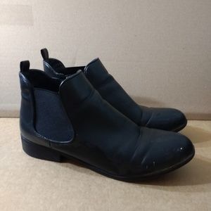 Black Microsuede Ankle Booties